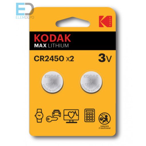 Kodak Max CR 2450 KCR2450 Lithium B2 ( 1db elem ) cat:30417762